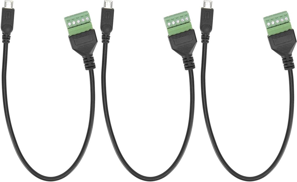 Micro USB Adapter - Schroef Connector - Kabel Verlengen - Soldeerloos - 5 Pin Male