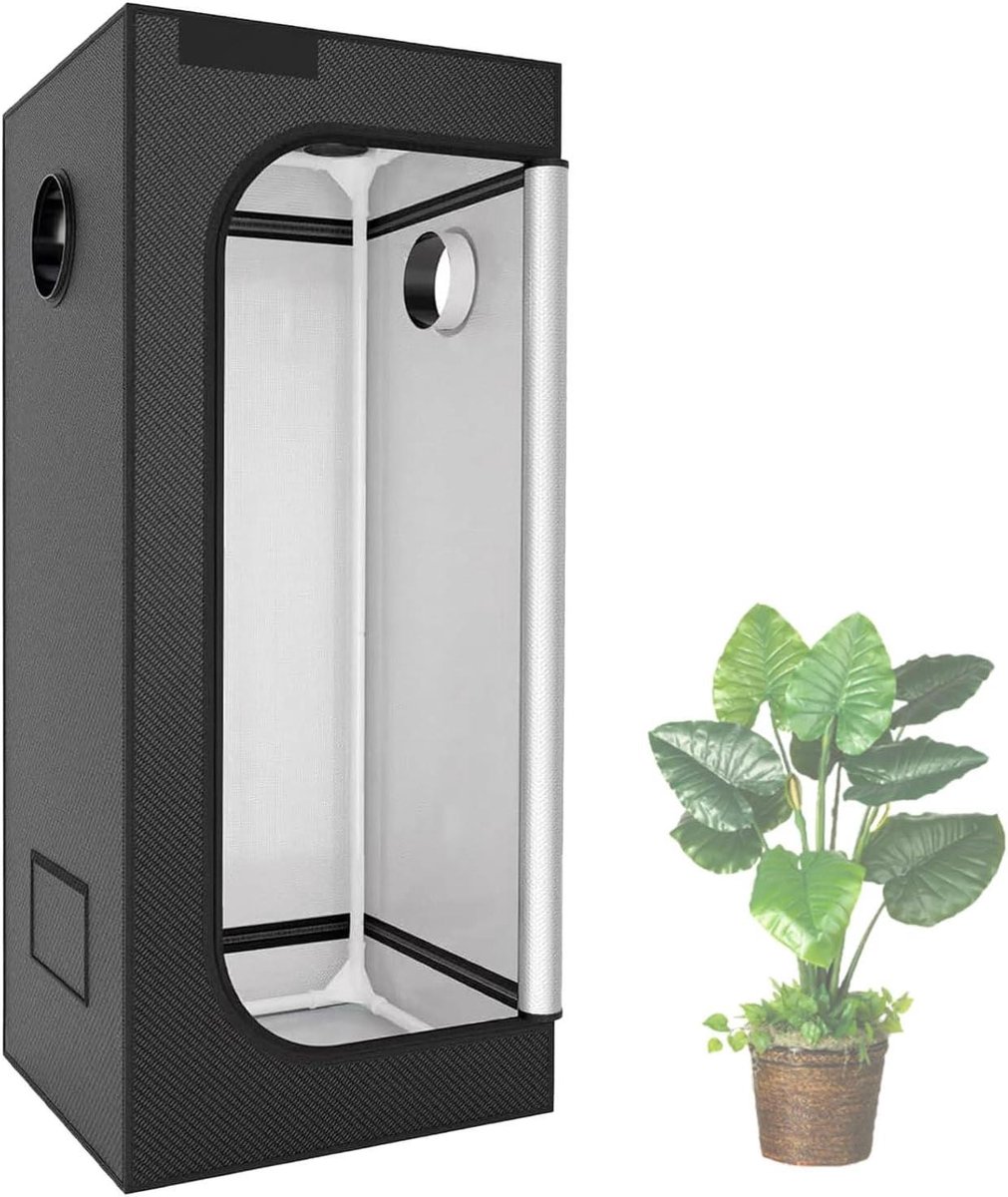 Kweektent Complete Set - Kweekkas Binnen - Planten Groeien - 100W/200W Led Full Spectrum - 100x100x200cm