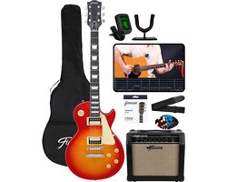 Finesse Elektrische Gitaar met Versterker - met Videocursus - LP - E-Learning - Gitaar - Volwassenen - Kind