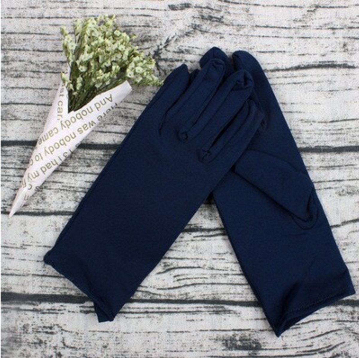 Vrouwelijke handschoenen Donker blauw - Dames handschoenen maat ML 3Paar