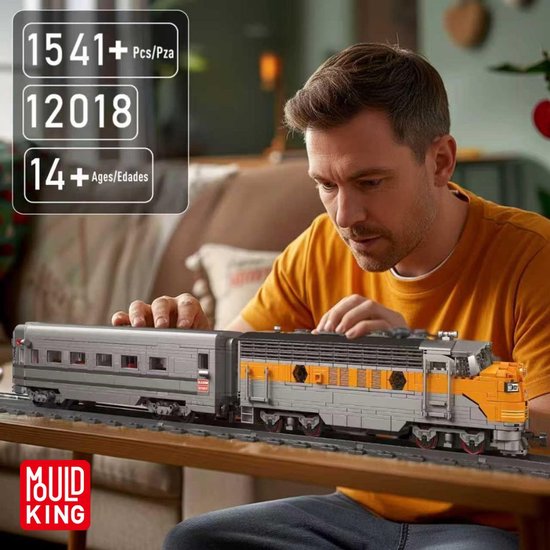 Model Bouw Rails Mould King 12018 USD EMD Classic Stoom Trein RC bouwset | Locomotief ...