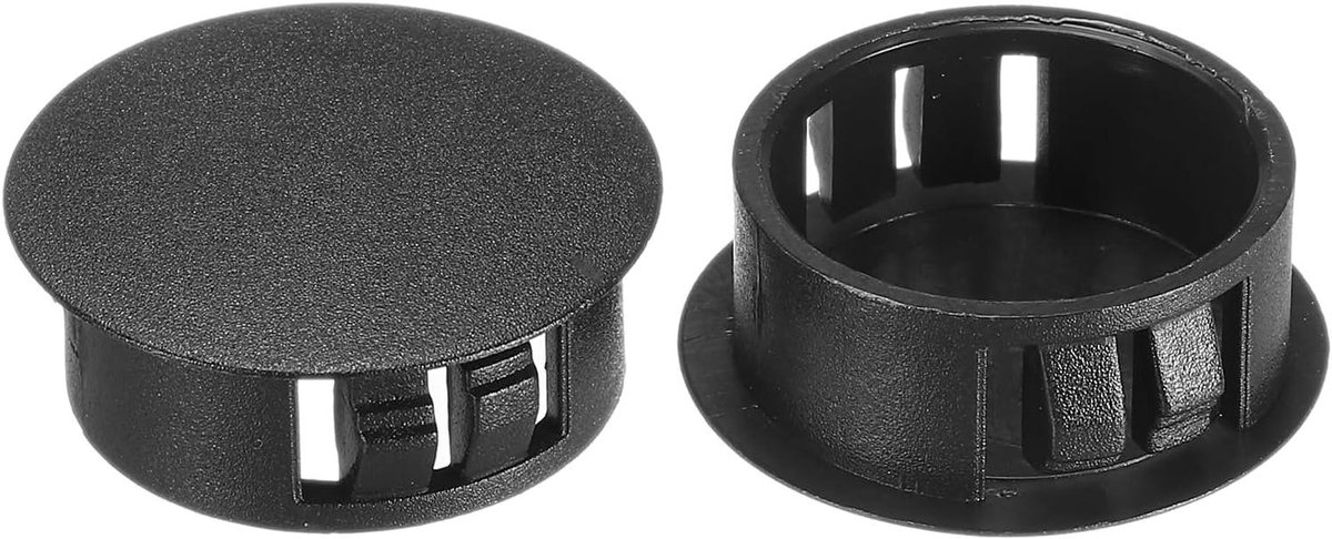 Gatpluggen Kunststof - Afdekdoppen Schroefgaten - Gaten Afwerken - Duurzaam Nylon Materiaal - 25 mm Gatdiameter - Zwart