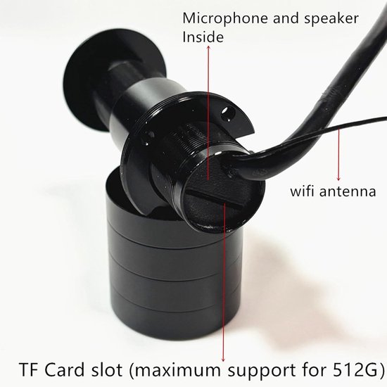 Deurcamera met AI - Spionnetje Camera - Slimme Beveiliging - Mens & Voertuig Detectie - 12x8x7 cm - Aluminium — afbeelding 2