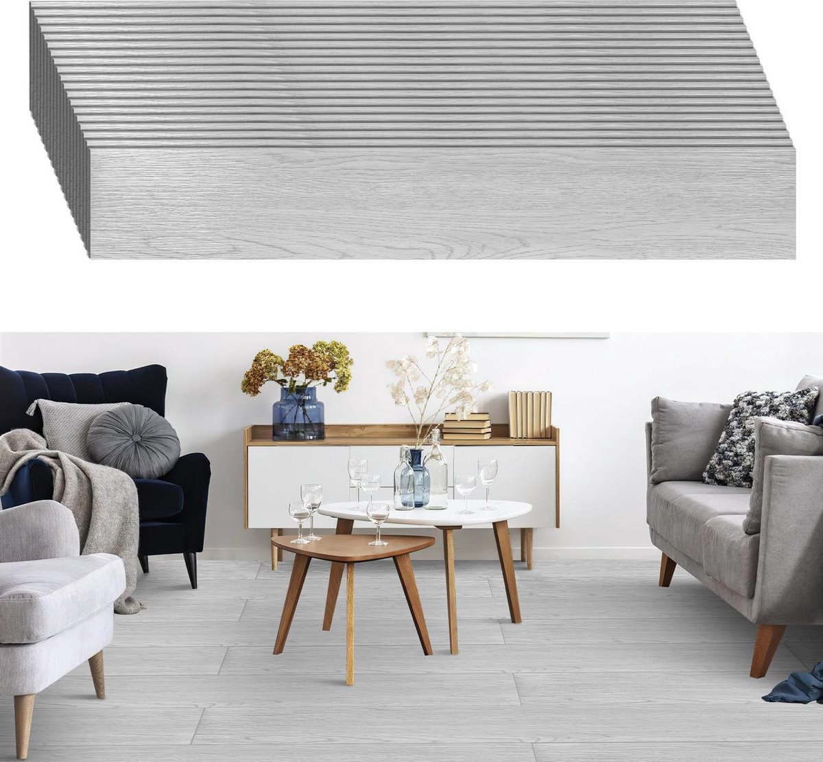 PVC Vloerbedekking Zelfklevend - Vinyl Tegels - Vloer Renoveren - Waterdicht Krasbestendig