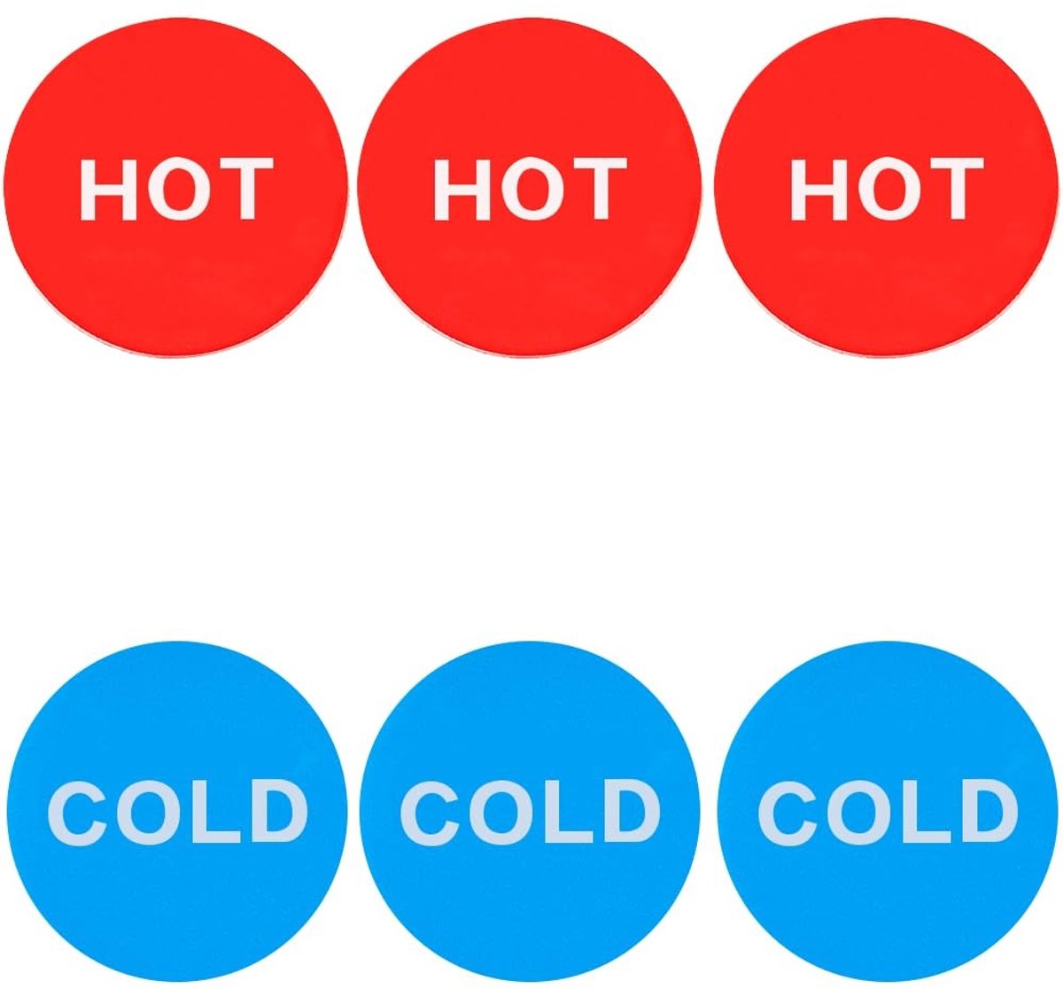 Craspire 8-delige Hot en Cold Water Labels - Zelfklevende Stickers voor Badkamer