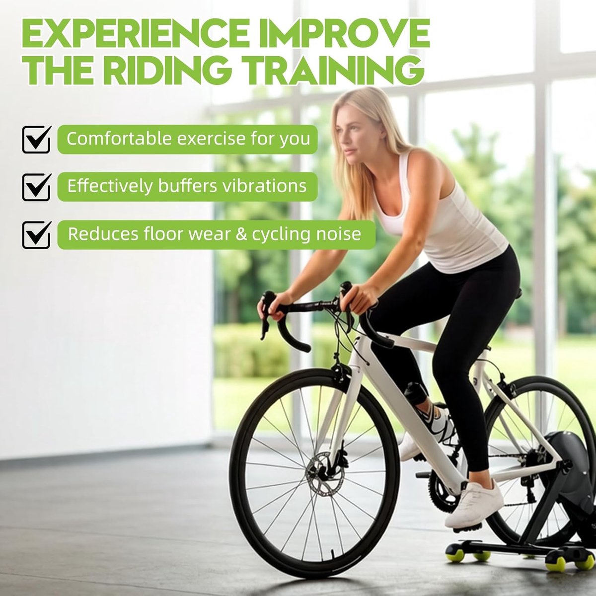 Rocker Plate Voeten - Tennisbal Voeten - Indoor Fietsen - Natuurlijke Zijwaartse Beweging - Set van 4 - Zwart
