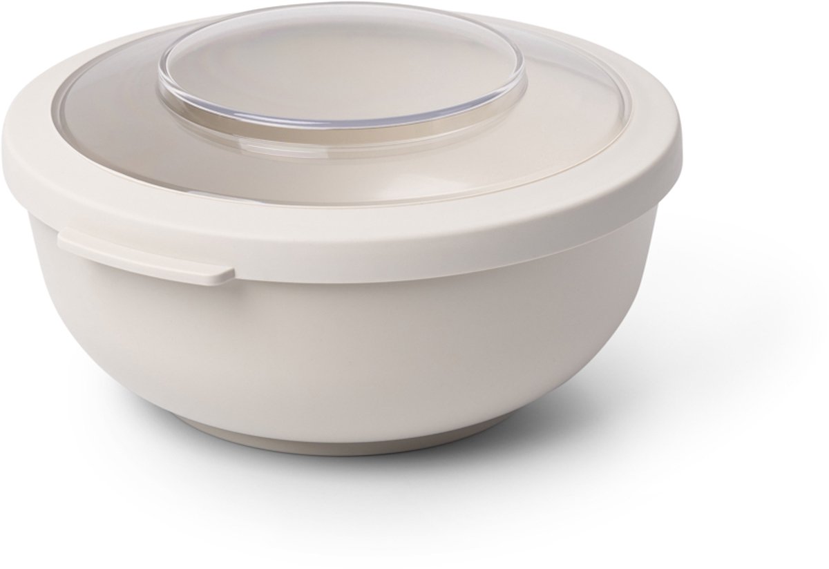 Amuse Life Bowl - Lunchbox - Compacte Vershouddoos met Tritan Deksel - Voor onderweg - Vaatwas en microgolfbestendig - Zand - 1000 ml