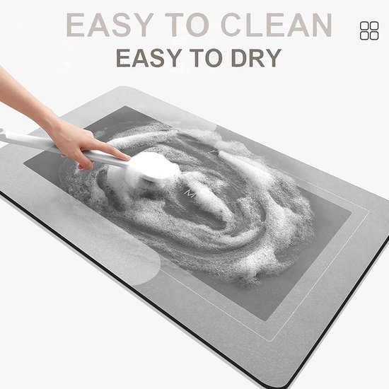 Badmat Set - Douchemat Antislip - Veilig Douchen - Hoogwaardig Siliconen - 2 stuks 60x40cm - Grijs — afbeelding 5