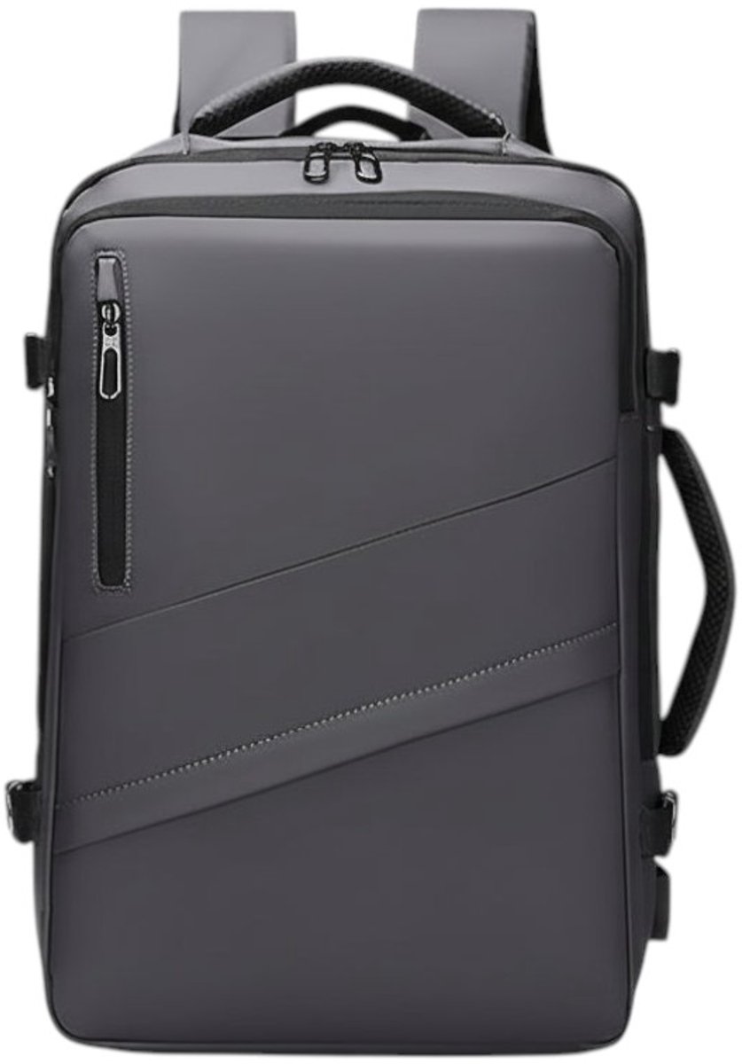 Uitbreidbare Travel Rugzak 50L - Laptopvak 15.6 - Waterafstotend - Grijs