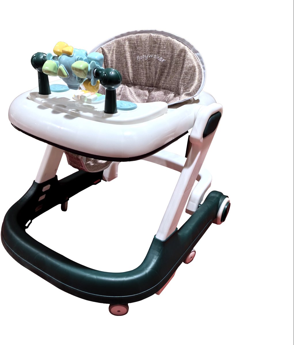 Loopstoeltje Baby - Loopstoel - Baby Walker - Voor Jongens & Meisjes - Inclusief Speelset - Makkelijk in te klappen - In hoogte verstelbaar - Groen