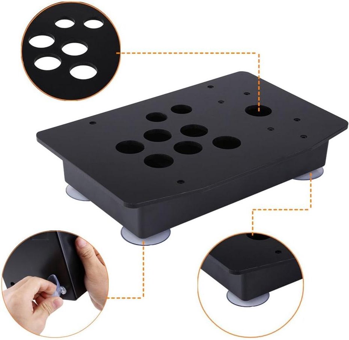 DIY Game Controller - Spelbesturing Set - Zelf Maken - Met Zuignappen - 30 x 20 x 6 cm - Zwart