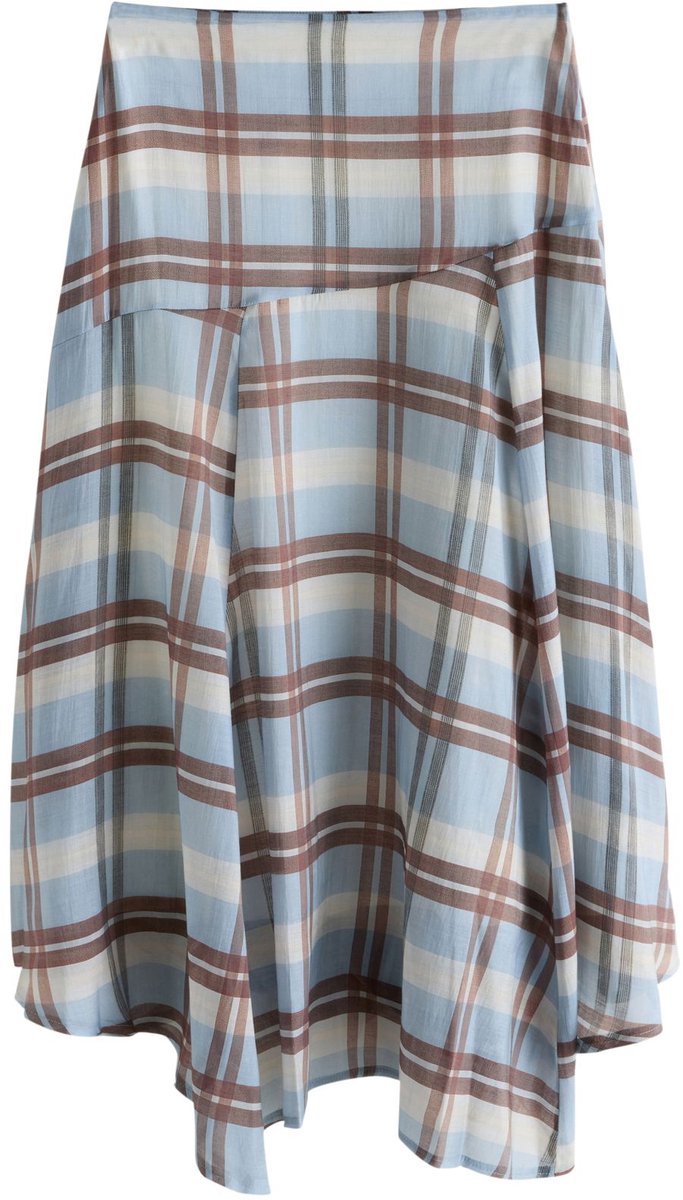 Next - Dames - Asymmetrische godet maxirok - Blauw