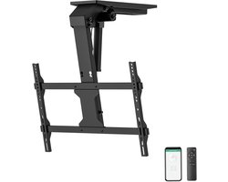 EasyLife – TV Plafondbeugel V2 Smart Home Elektrisch Zwenkbaar, Smart Home Integratie, 37 tot 75 inch, VESA Beugel tot 600×400 Voor LCD/OLED TVs, Monitoren, Displays, Smartboards, Zwart
