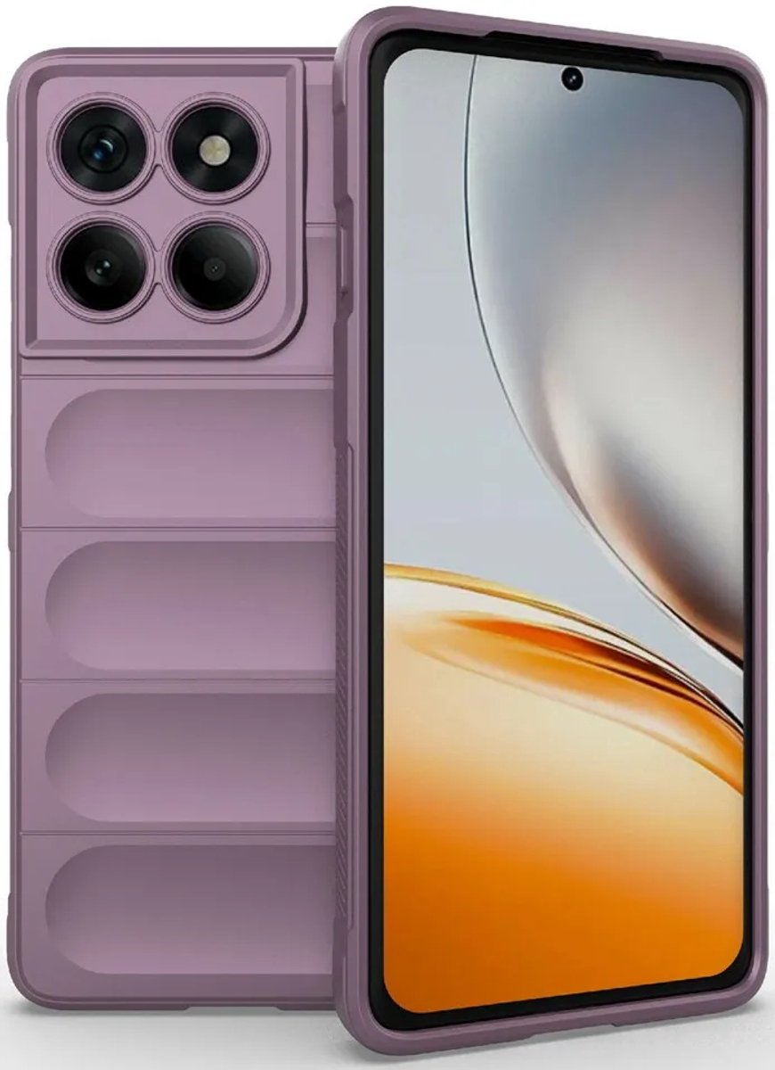 Hoesje geschikt voor Motorola Edge 60 Pro - Phonesta GripShell Silicone Back Cover - Paars