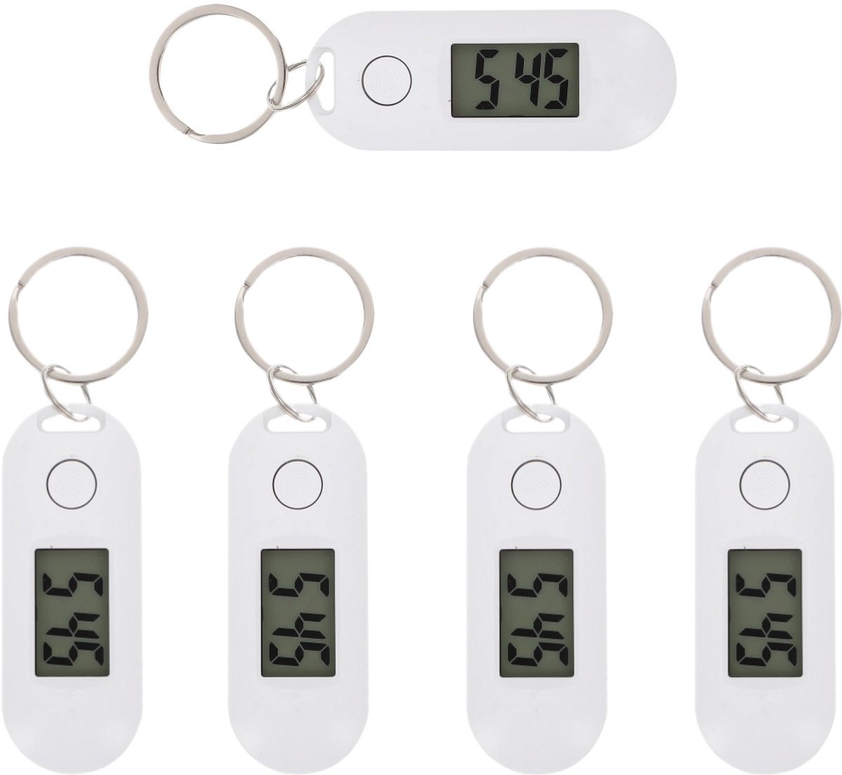 longziming -Digitale Sleutelhanger Horloge - Kinder Kwartsuurwerk - Compacte Digitale Horloge - Geluidloos Mechanisme - Grote Leesbare Display - Duurzaam Kunststof - Lichtgewicht Ontwerp - Ideaal Voor School En Reis - 1 Stuk