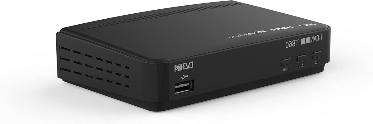 Digitale Ontvanger - DVB-T2 Receiver - Televisie Kijken - HD Kwaliteit - Compact Formaat - Zwart