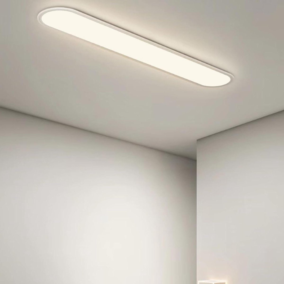 Led Plafondlamp - Lange Strip Lamp - Moderne Verlichting - Drie Kleurmodi - 120 cm Wit