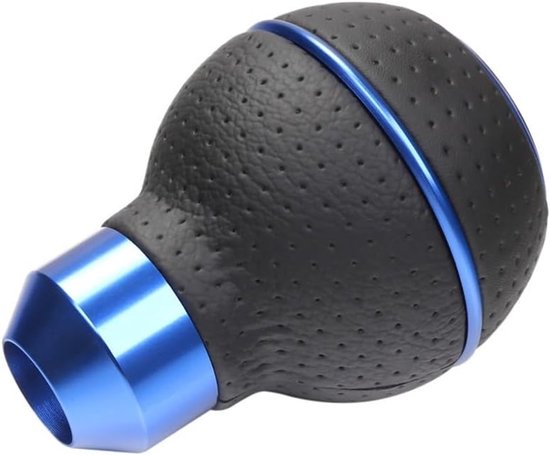 5 versnellingspookknop voor handmatige auto's, stijlvol en comfortabel aluminium en leer (5 versnellingen blauw) — afbeelding 4
