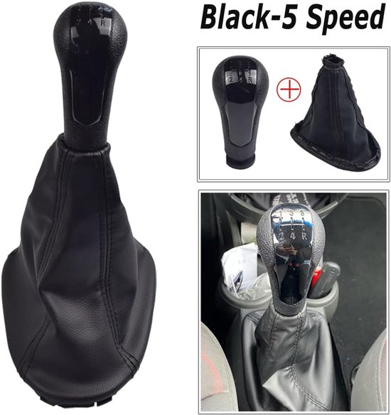 Schakelknop Handbak - Versnellingspook Hoofd - Auto Interieur - Specifiek Model Pasvorm - Zwart — afbeelding 2