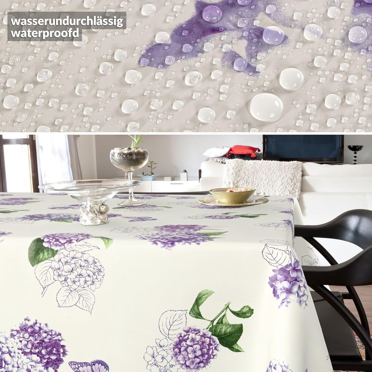 Afwasbaar Tafelkleed - Tafelzeil - Bescherming Tafel - Op Maat Te Knippen - 260 x 140 cm - Lila