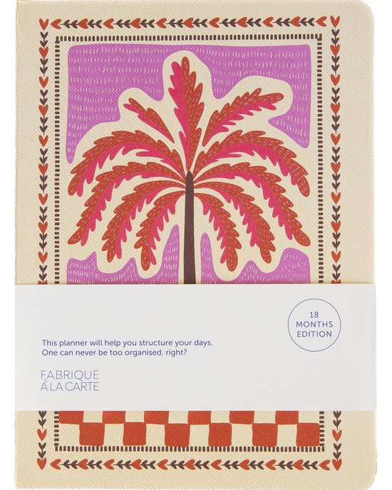 Fabrique 18 Maanden Agenda 2026-2027 Palmtree Pink