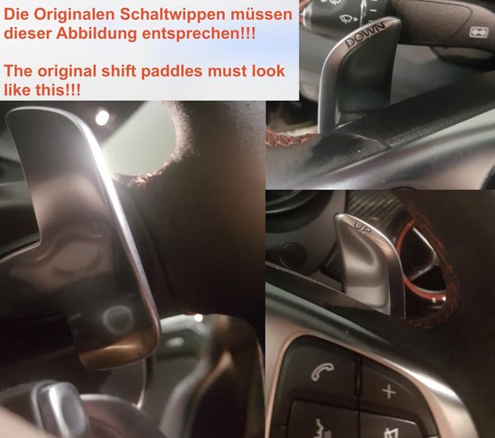 Echte carbon schakelpeddelverlenging Shift Paddle AMG 2014-2017 echt carbon van Merkloos — afbeelding 2