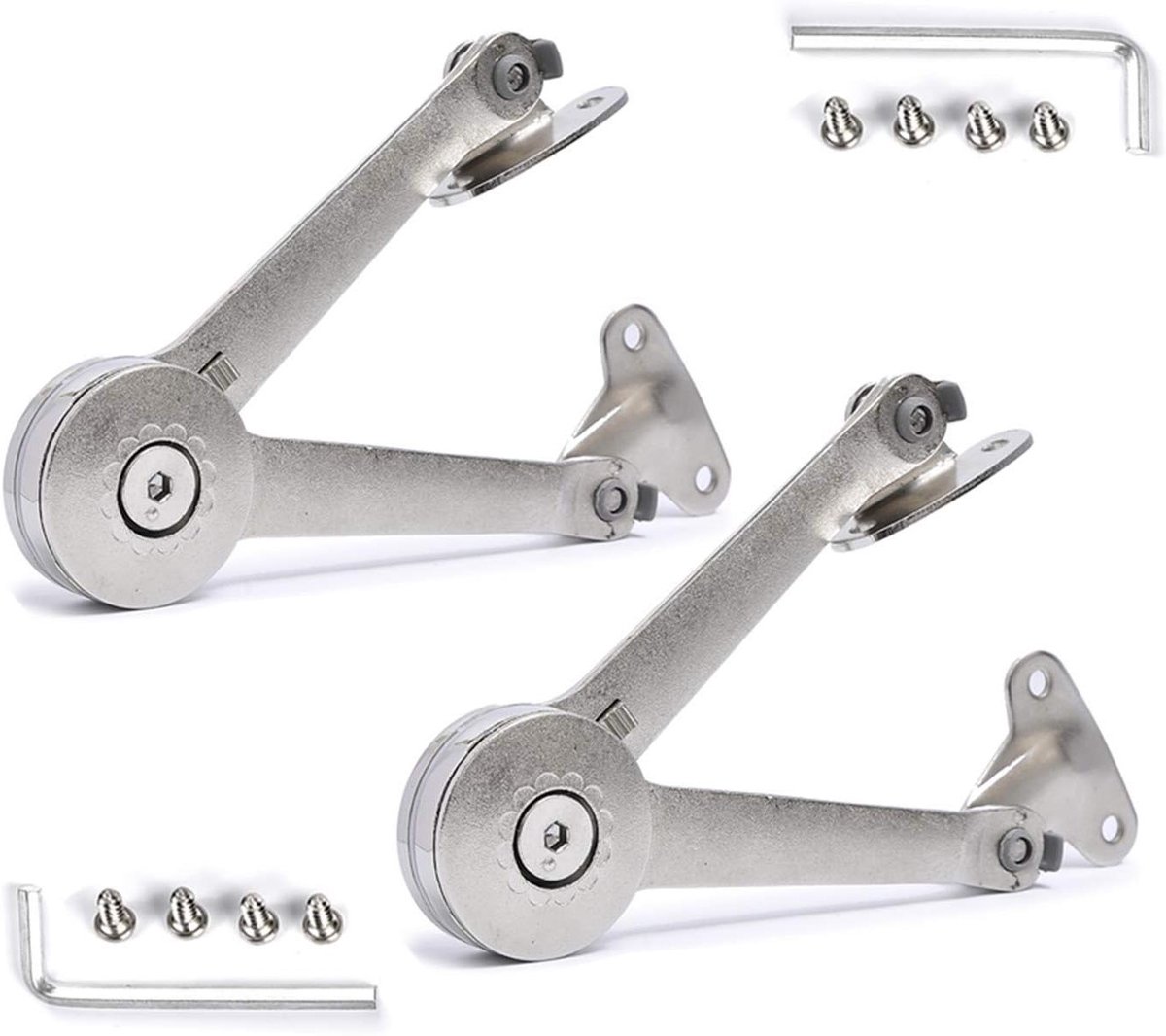 Zachte Sluiting Flip Lid Scharnier voor Speelgoedkist, Keuken of Kledingkast Deur - 40 lbs, Modern Ontwerp, 1 Paar