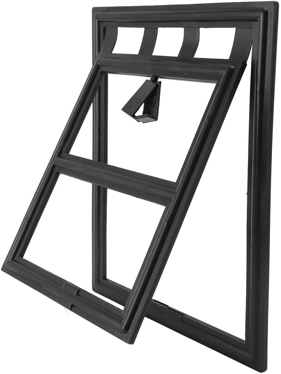 Dailygoods - Dailygoody - Hordeur voor honden - Afsluitbare hordeur - Zelfsluitend en vergrendelbaar - Zwart - Honden en katten - Bewegingsvrijheid - Huisdieren