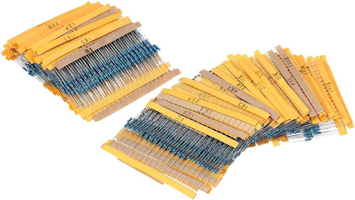 Complete Weerstand Kit met 2600 Stuks en 130 Waarden - 1/4W Metaal Film Weerstanden voor DIY Projecten en Elektronica Ontwerpen