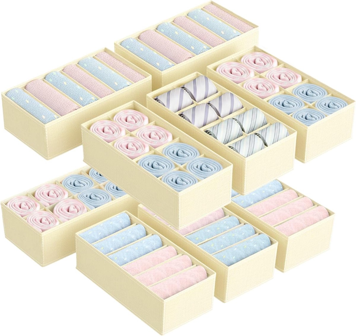 Multifunctionele Organizers voor Kleding - 10 Delige Vouwladder Set voor Ondergoed, Sokken en Baby Kleding