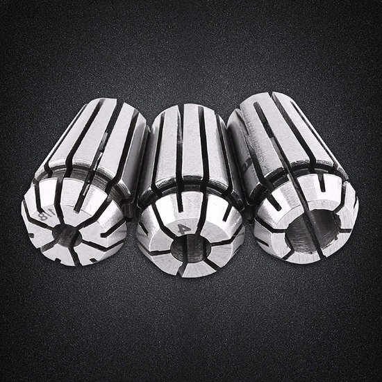 3 Stuks ER11 Collets voor CNC Graveermachine - 1/8 inch (3.175mm), 4mm en 6mm - Precisie Gereedschap voor Frezen en Draaien — afbeelding 4