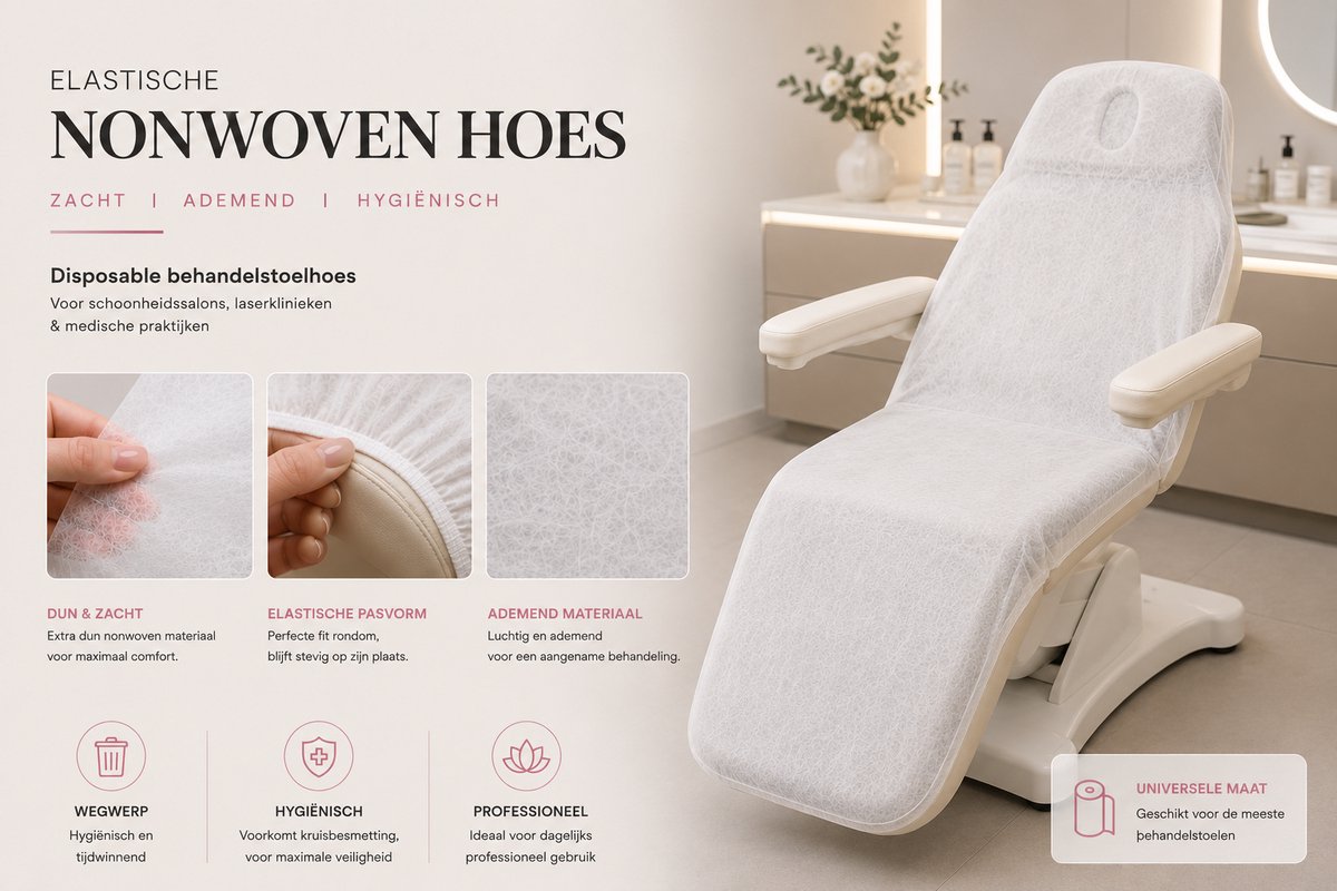 Behandelstoel hoes disposable Universele nonwoven - wegwerp hoes bescherm hoes - 10 stuks - wegwerp behandelstoelhoes - NG Medical