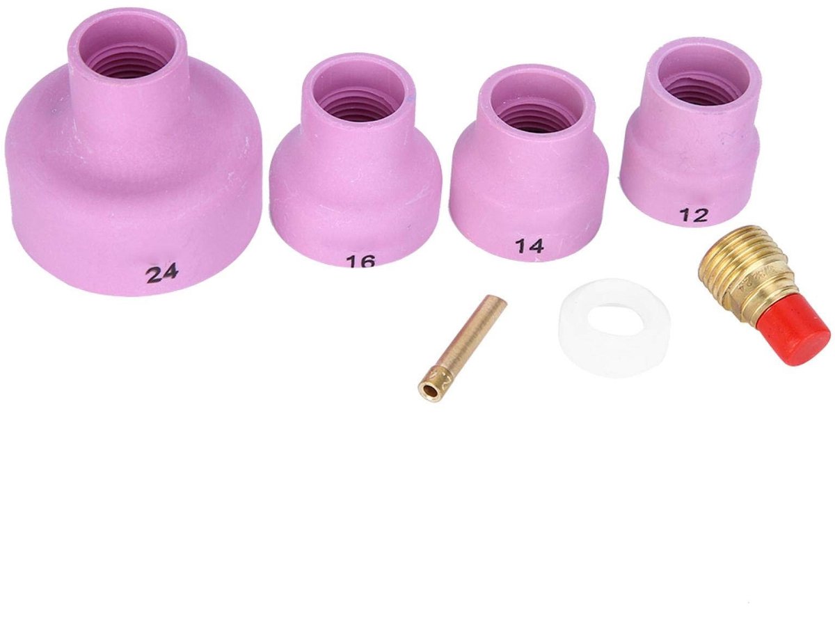 Dailygoods - Dailygoody - Lasuitrusting - Keramisch mondstuk - Duurzaam materiaal - 2,4 Millimeter - Geschikt voor WIG-lassen - Inclusief accessoires