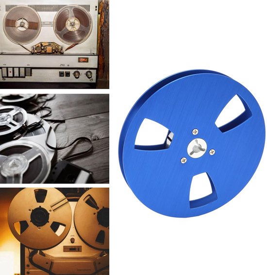 Dailygoods - Dailygoody - Lege Tape Reel - 5 Inch - Aluminium Open Reel - Blauw - Perfect voor Reel-to-Reel Spelers - Geschikt voor audio-opnames - Kleur blauw van Dailygoods — afbeelding 3
