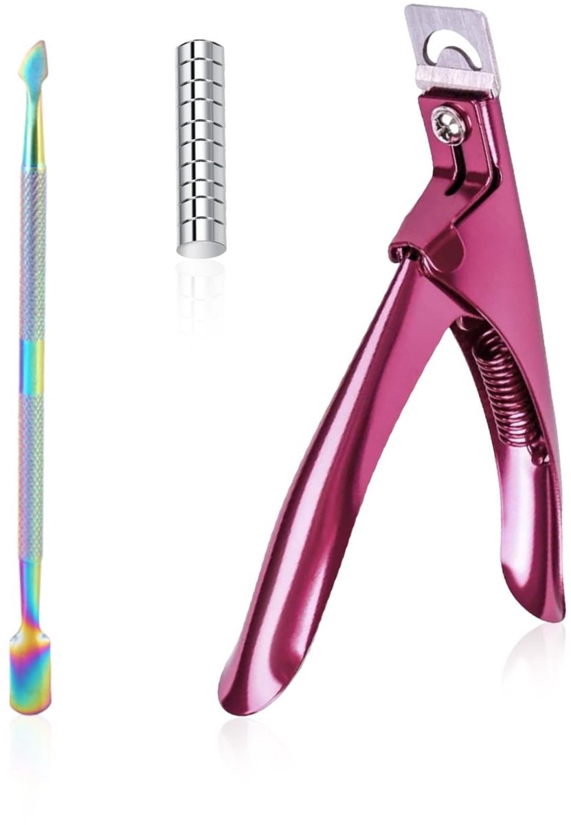Dailygoods - Dailygoody - Nagelknipper - Manicure-gereedschapsset - Professioneel - Rozerood - Nagelsnijgereedschap - 10 Magneten - Geschikt voor Thuisgebruik - 1 .