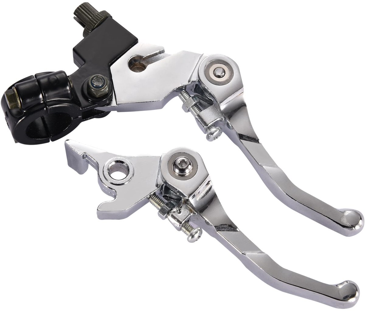Dailygoods - Dailygoody - Motorfiets Hydraulische Koppeling - Vervangende Handgreep - Aluminium - Kleur: Zilver - Opvouwbare Remhevel - Geschikt voor Diverse Pit B...
