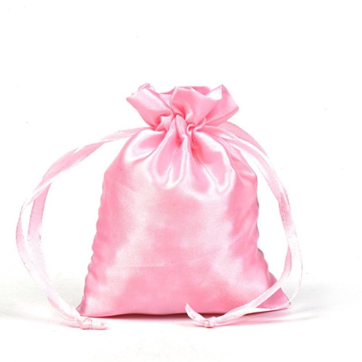 Dailygoods - Dailygoody - Satijnen zakjes - Cadeauzakjes - Perfect voor sieraden - 15 x 20 cm - Roze - Ideaal voor bruiloften en feestdagen - Luxe uitstraling