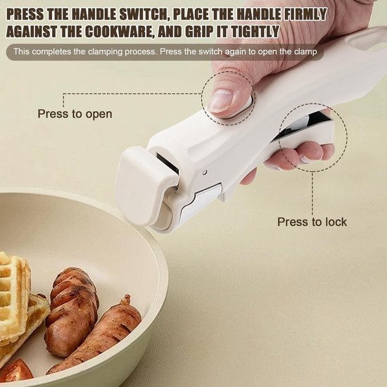 Dailygoods - Dailygoody - Afneembare Handgreep voor Pannen - Universele Vervangbare Kookgerei — afbeelding 3