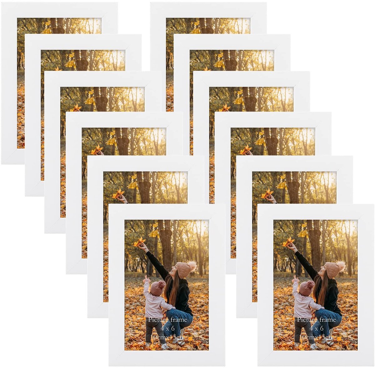 Dailygoods - Dailygoody - Fotolijsten - Wanddecoratie - Collage set - Wit - Cadeau voor volwassenen - 12 stuks