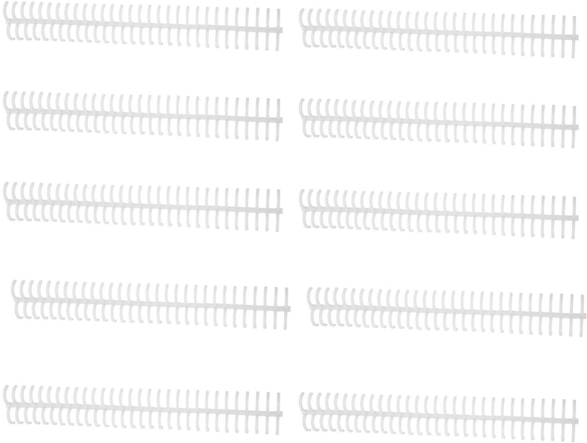 Dailygoods - Dailygoody - Spiraal Bindspoel - 30 Gaten - Losbladige Binding Ring - Wit - 130 Vel Capaciteit - Perfect voor Binden van Papier - 10 Stuks