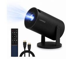 Lumistar® Premium Mini Beamer - Alles-in-één Smart TV Projector - 2025 model - Android 13.0 - WiFi 6 & Bluetooth 5.2 - 4k support - Beamer - Home Cinema - Wit