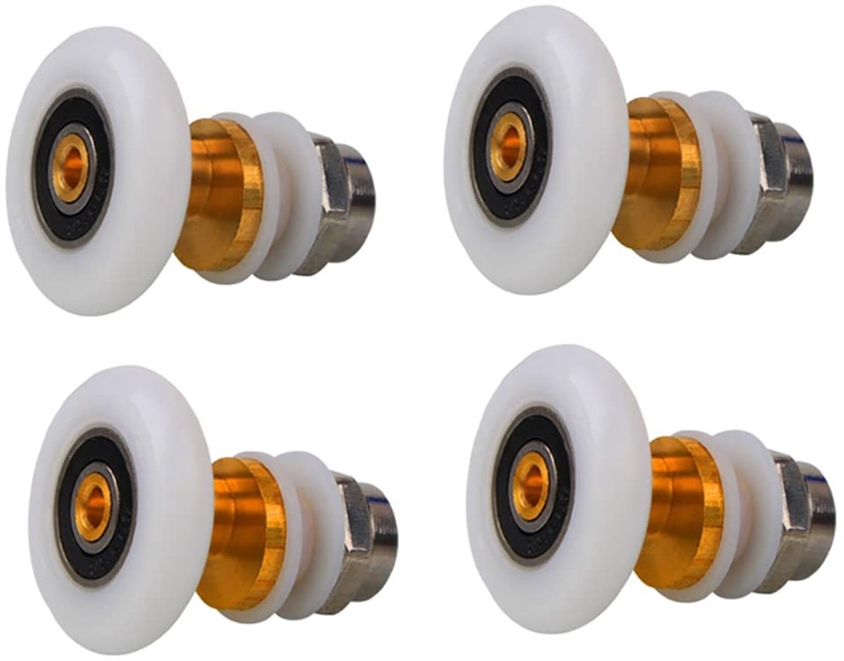 Dailygoods - Dailygoody - Douche Deur Roller Runners - Vervanging - Diameter 27mm - Ultra Stil - Geschikt voor Badkamer - Transparant