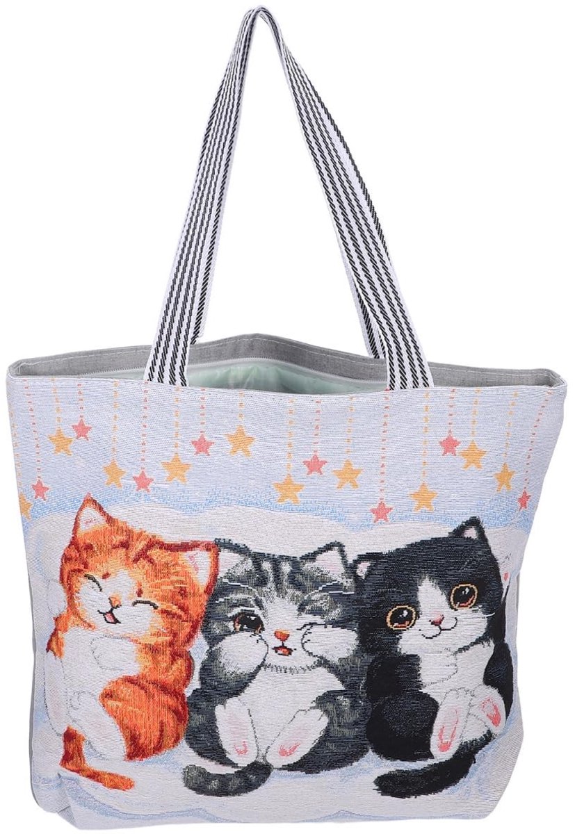 Dailygoods - Dailygoody - Schoudertas - Vrouwen Tote Bag - Katoen Linnen - 38x27x8 cm - Schoudertassen Dames - Handig voor School en Reizen