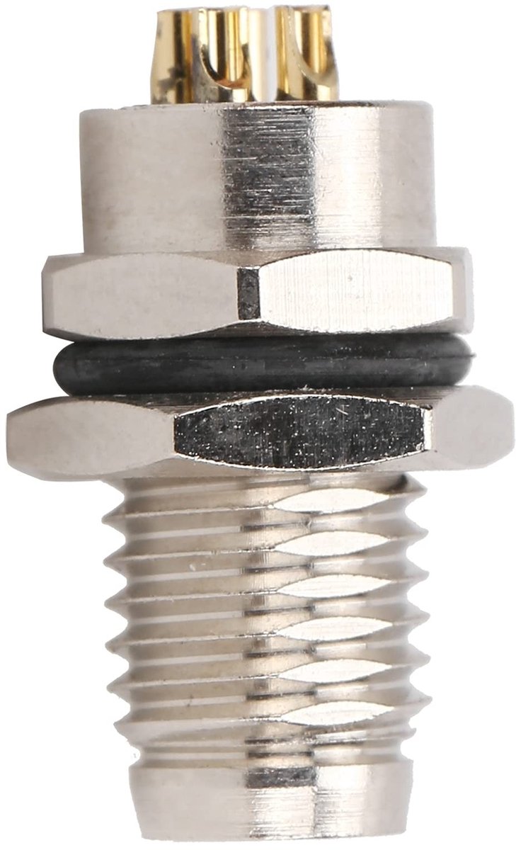 Dailygoods - Dailygoody - Socket Connector - M8 Connector - IP67 Waterdicht - 4Pin - Metalen Draad Connector - Perfect voor Elektronica Toepassingen