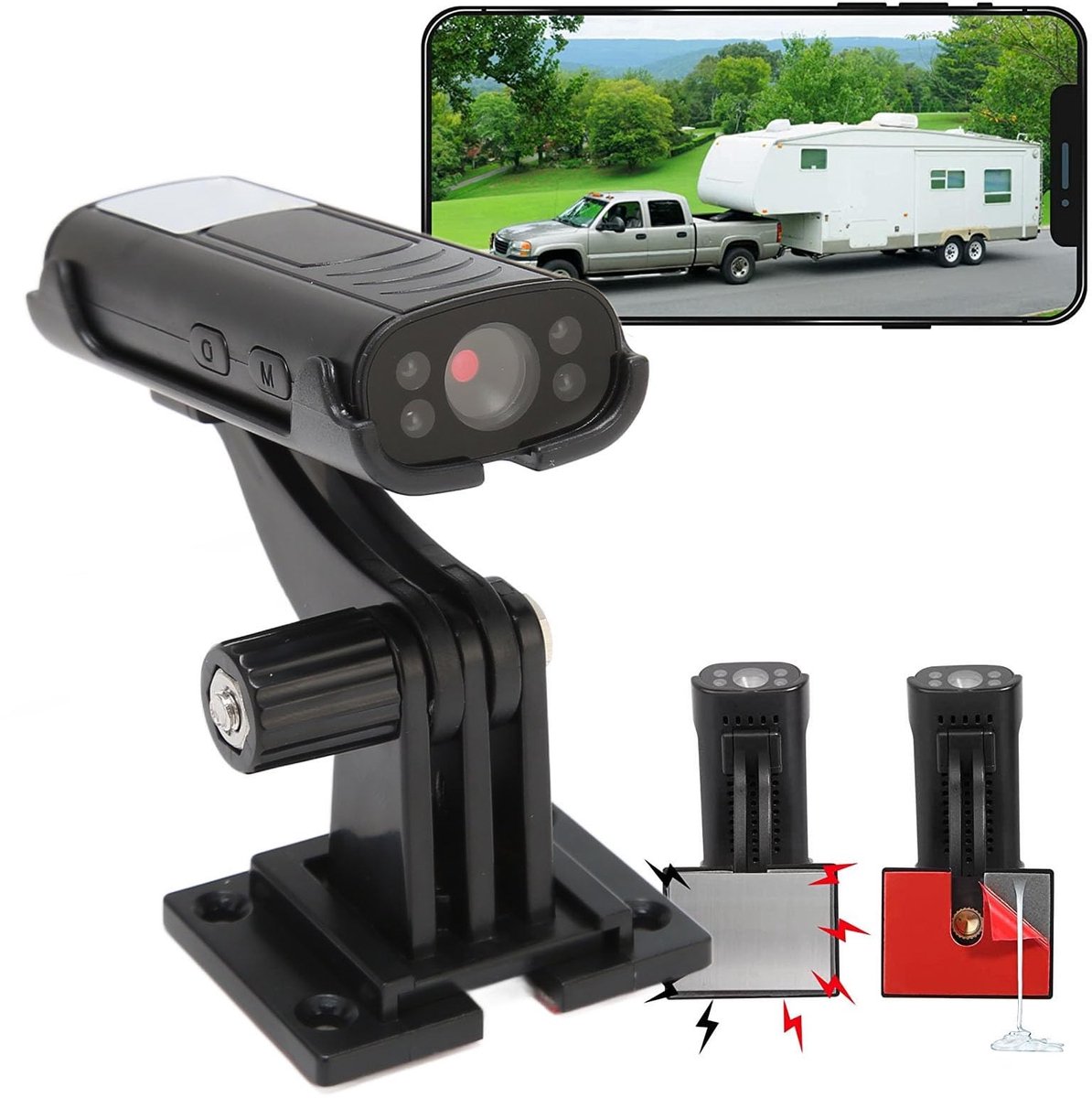 Dailygoods - Dailygoody - Achteruitrijcamera Draadloos - Waterdicht - Nachtzicht - 1080P Hoge Resolutie - Ideaal voor RV en Truck - Gemakkelijk te installeren