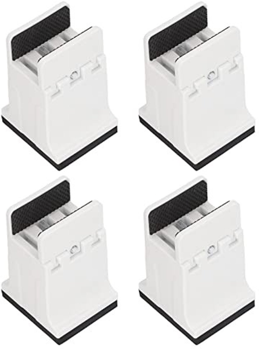 Dailygoods - Dailygoody - Bedverhogers - Verstelbare Bedblokken - Comfort en Gemak - Wit - Hefkussens - Voor Thuis en Kantoor - 4 Stuks
