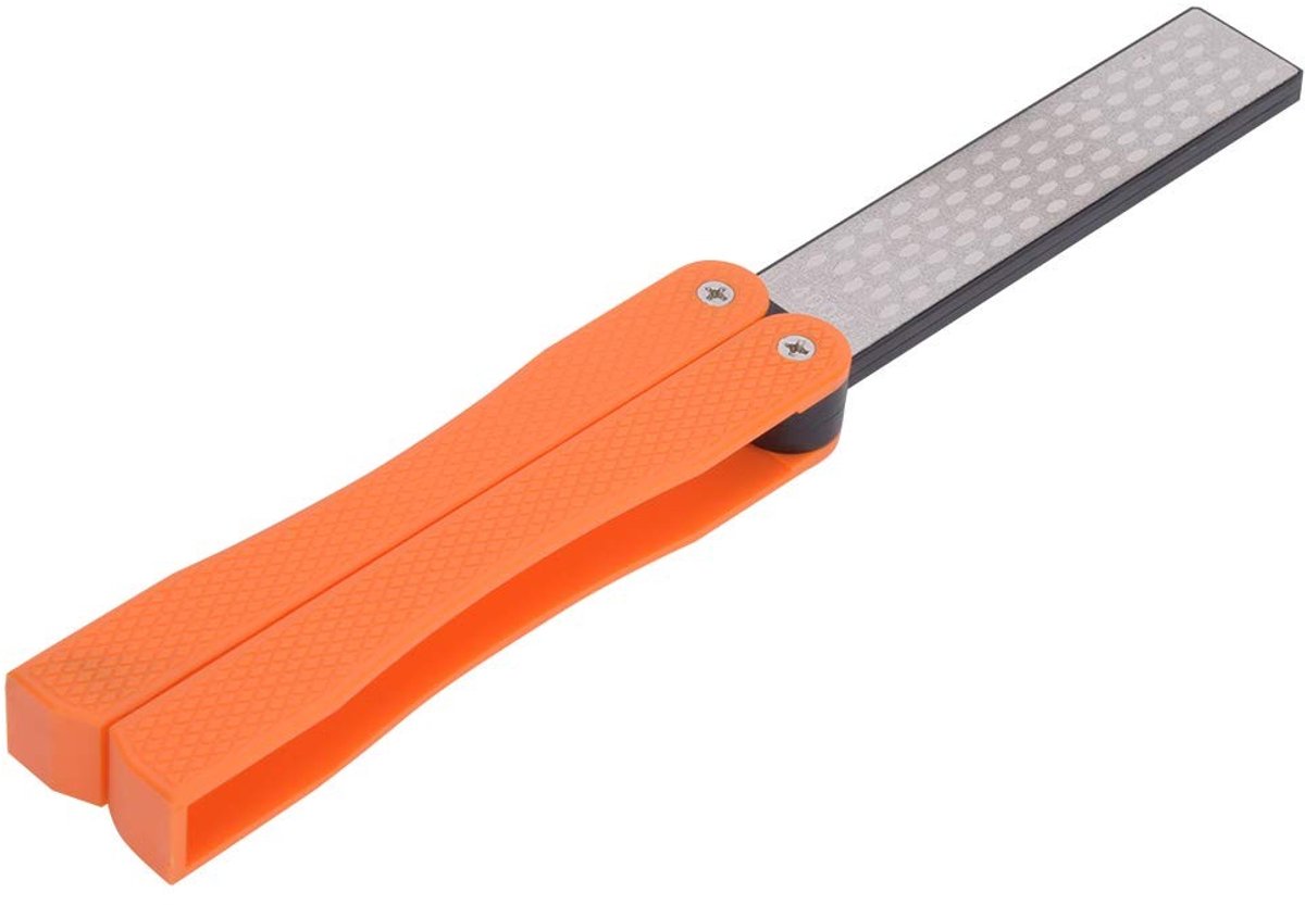 Dailygoods - Dailygoody - Dubbelzijdige Puntenslijper - Tuingereedschap - Snelle slijper voor messen - Nieuwe sinaasappel - Draagbare messenslijper - Geschikt voor..