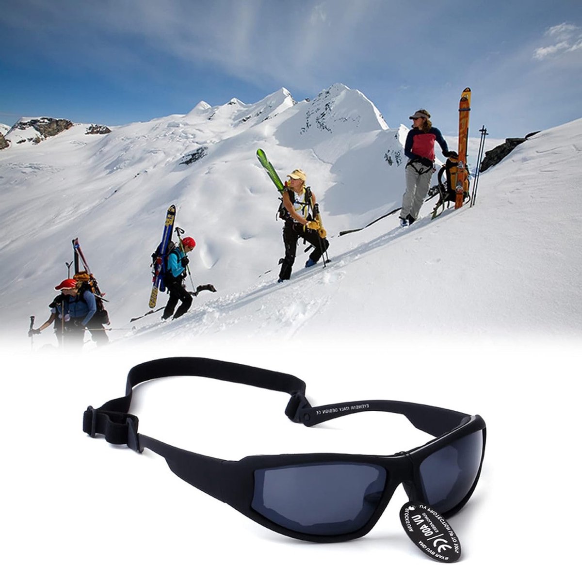Ski- en Fietsbril voor Unisex, UV-bescherming, Ideaal voor Wintersport, Skiën, Snowboarden en Schaatsen