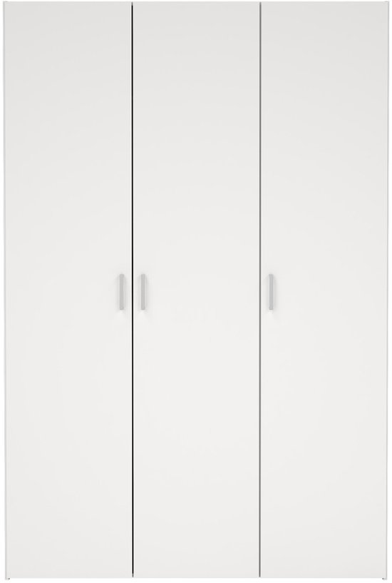Kledingkast Slaapkamer Wit - 3-deurs - MDF - 116x50x175cm