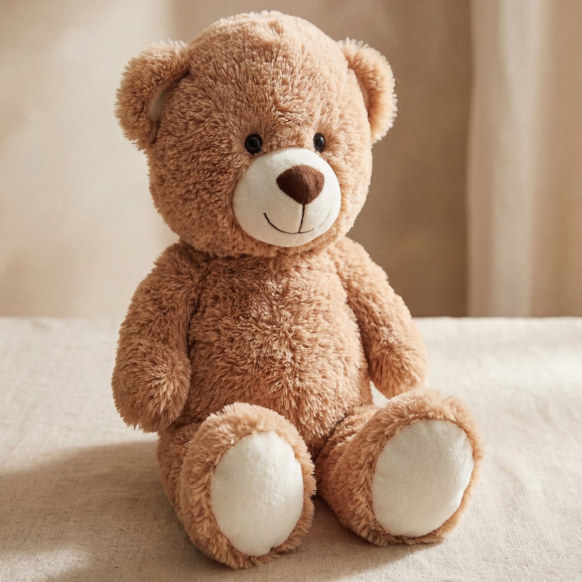 Knuffelbeer 45 cm - Zachte Pluche teddybeer Knuffel voor Kinderen - Grote Dierenknuffel - Beige Cadeau